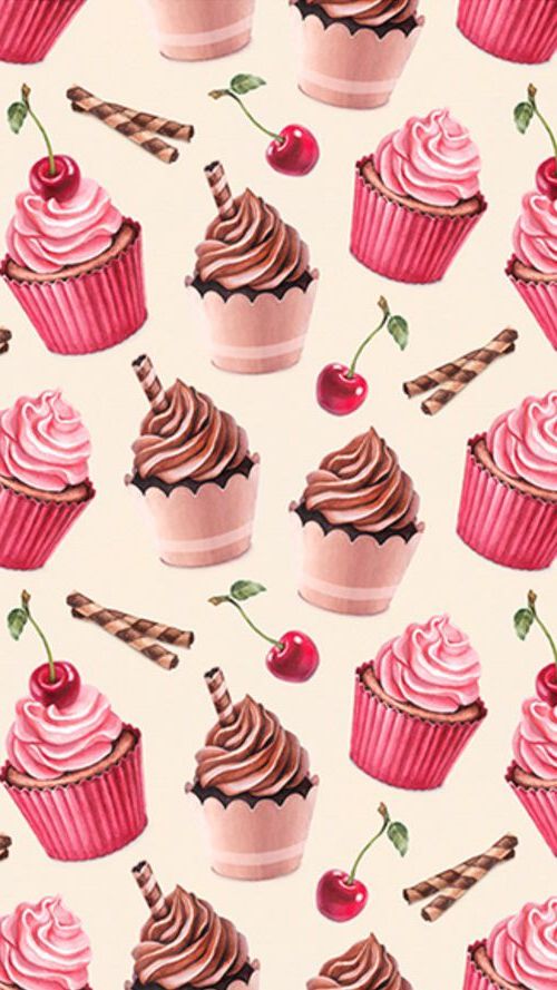 Cherry Cupcake Wallpaper iPhone 7 resolution 500x889