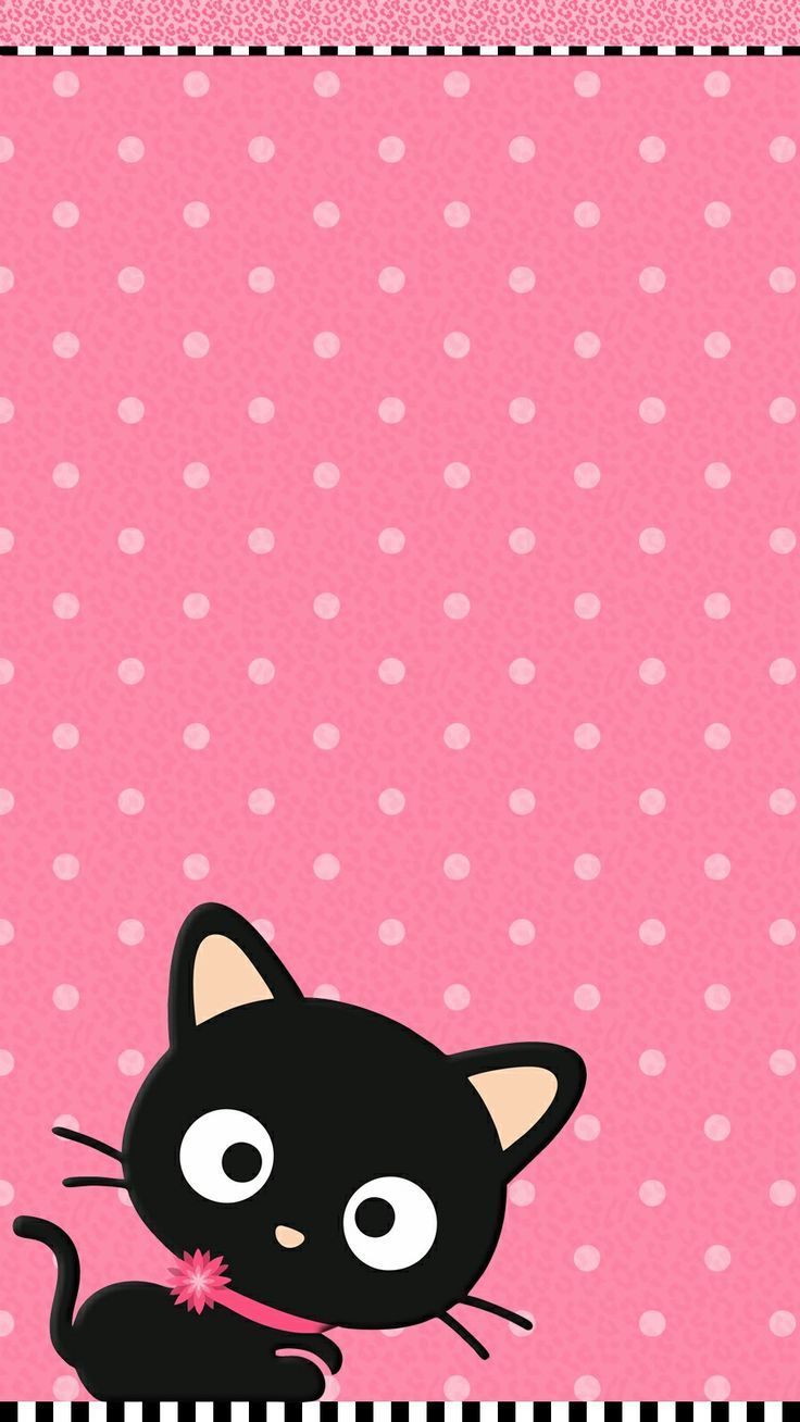 Cute Pink Cat Wallpaper resolution 736x1308