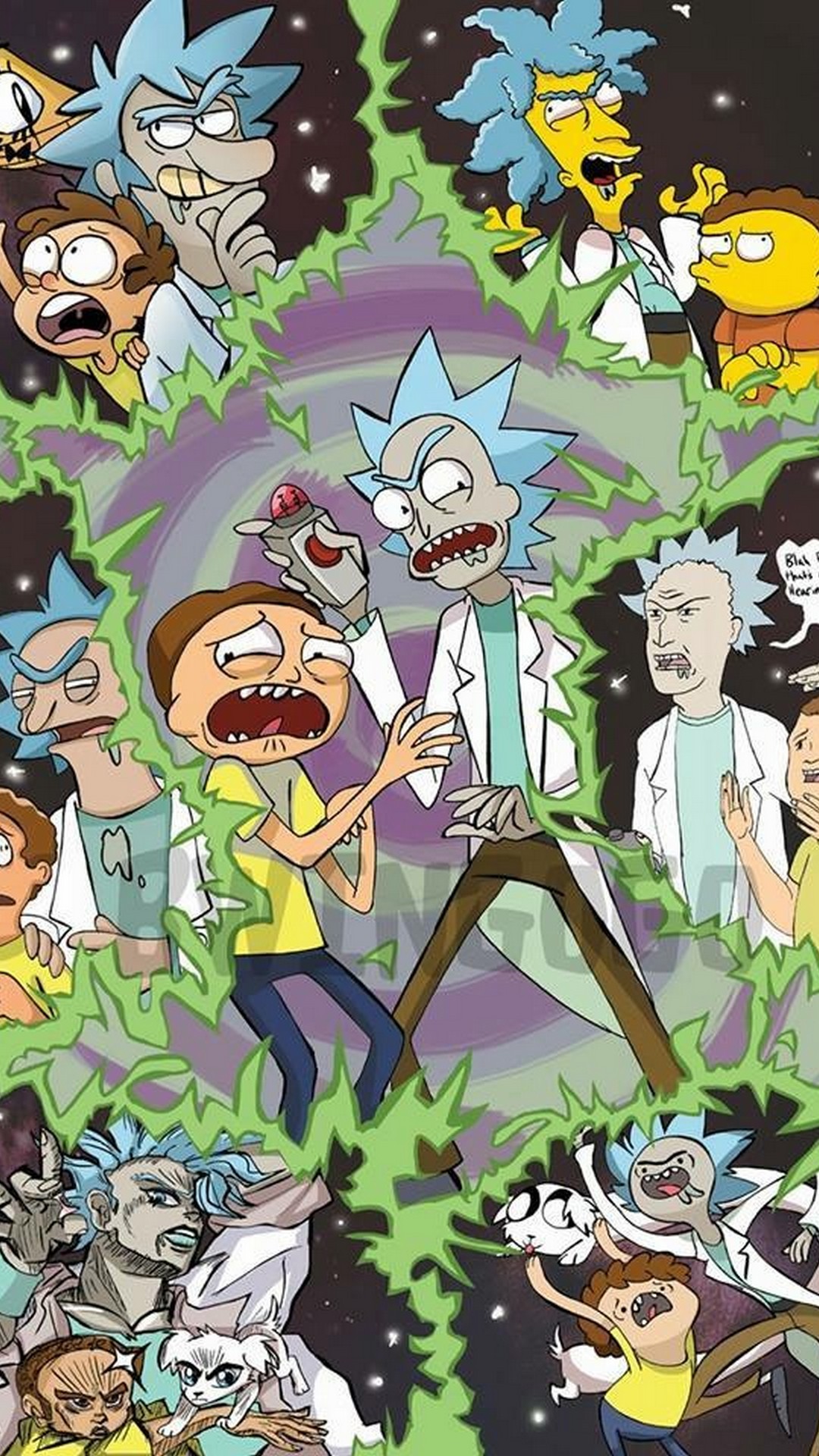 Rick And Morty Cartoon iPhone Wallpaper resolution 1080x1920