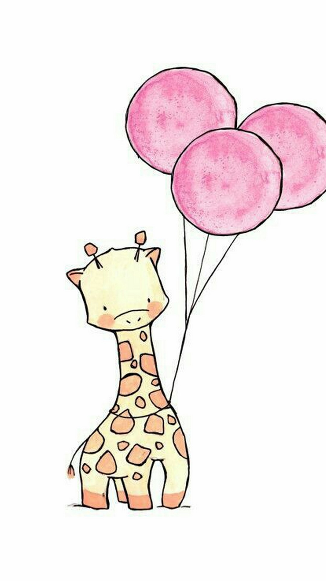 Giraffe Wallpaper Cartoon iPhone resolution 1080x1920