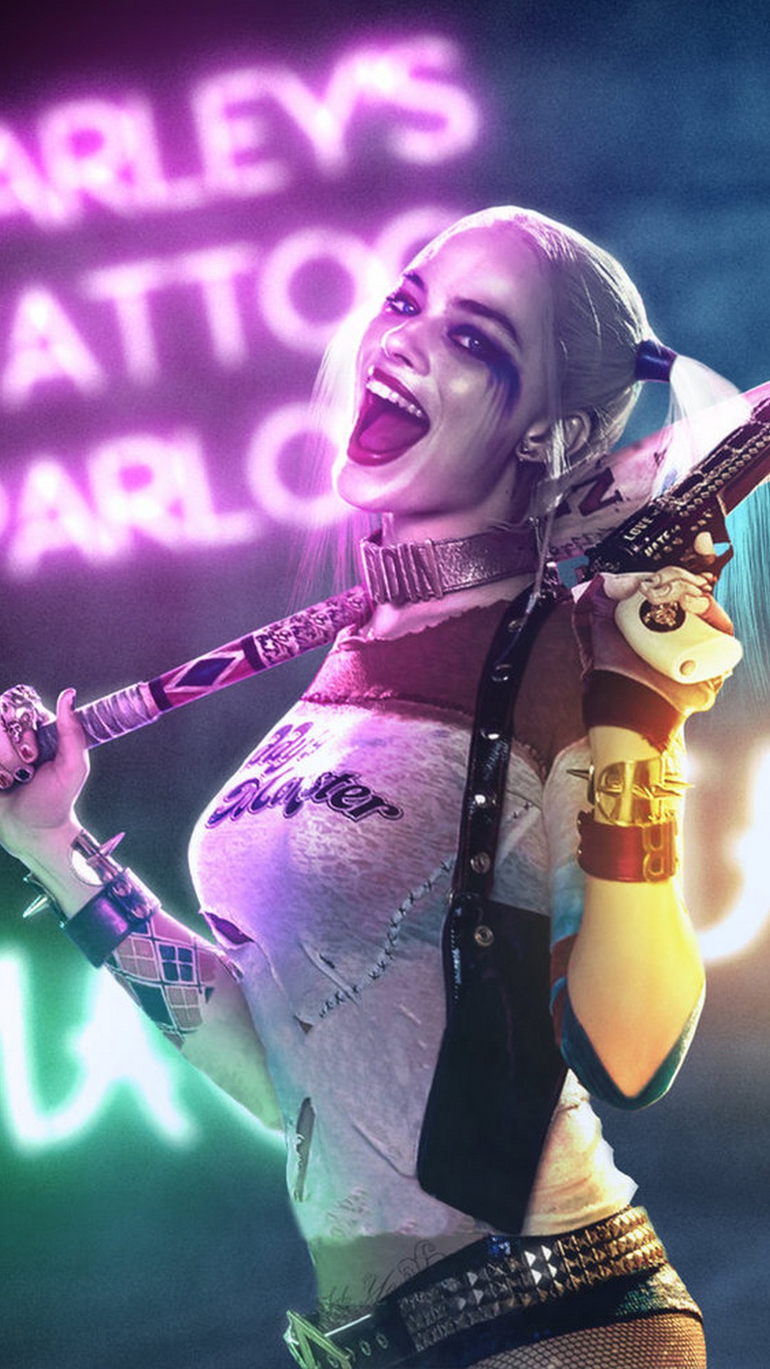Harley Quinn Movie Wallpaper iPhone with image resolution 1080x1920 pixel. You can make this wallpaper for your iPhone 5, 6, 7, 8, X backgrounds, Mobile Screensaver, or iPad Lock Screen