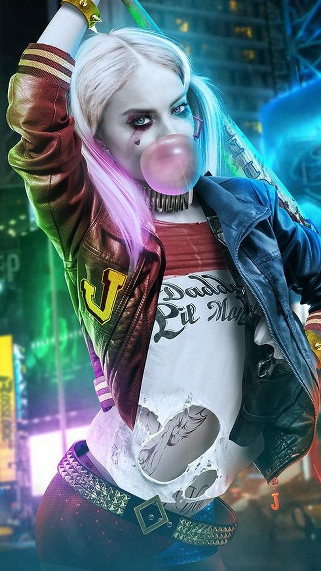 Harley Quinn Shirt Wallpaper iPhone with image resolution 1080x1920 pixel. You can make this wallpaper for your iPhone 5, 6, 7, 8, X backgrounds, Mobile Screensaver, or iPad Lock Screen