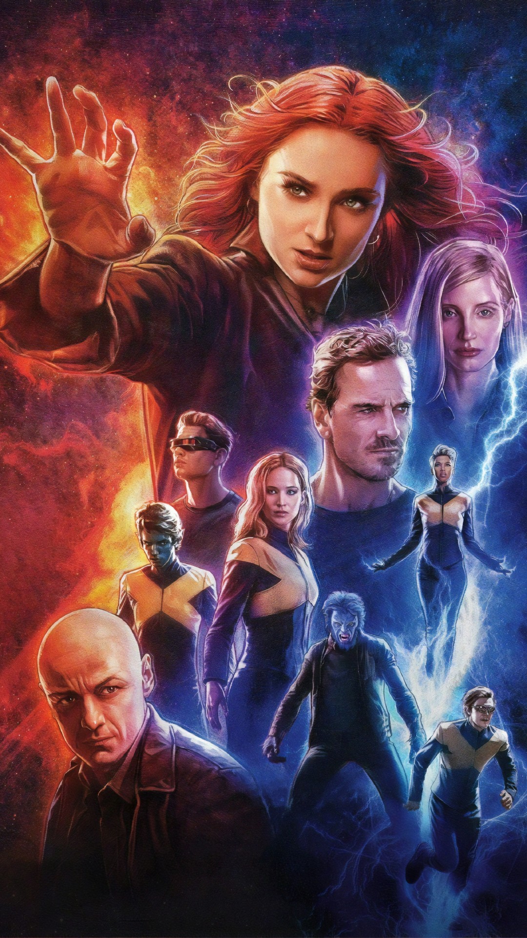 Dark Phoenix 2019 Wallpaper for iPhone with high-resolution 1080x1920 pixel. You can use this wallpaper for your iPhone 5, 6, 7, 8, X, XS, XR backgrounds, Mobile Screensaver, or iPad Lock Screen