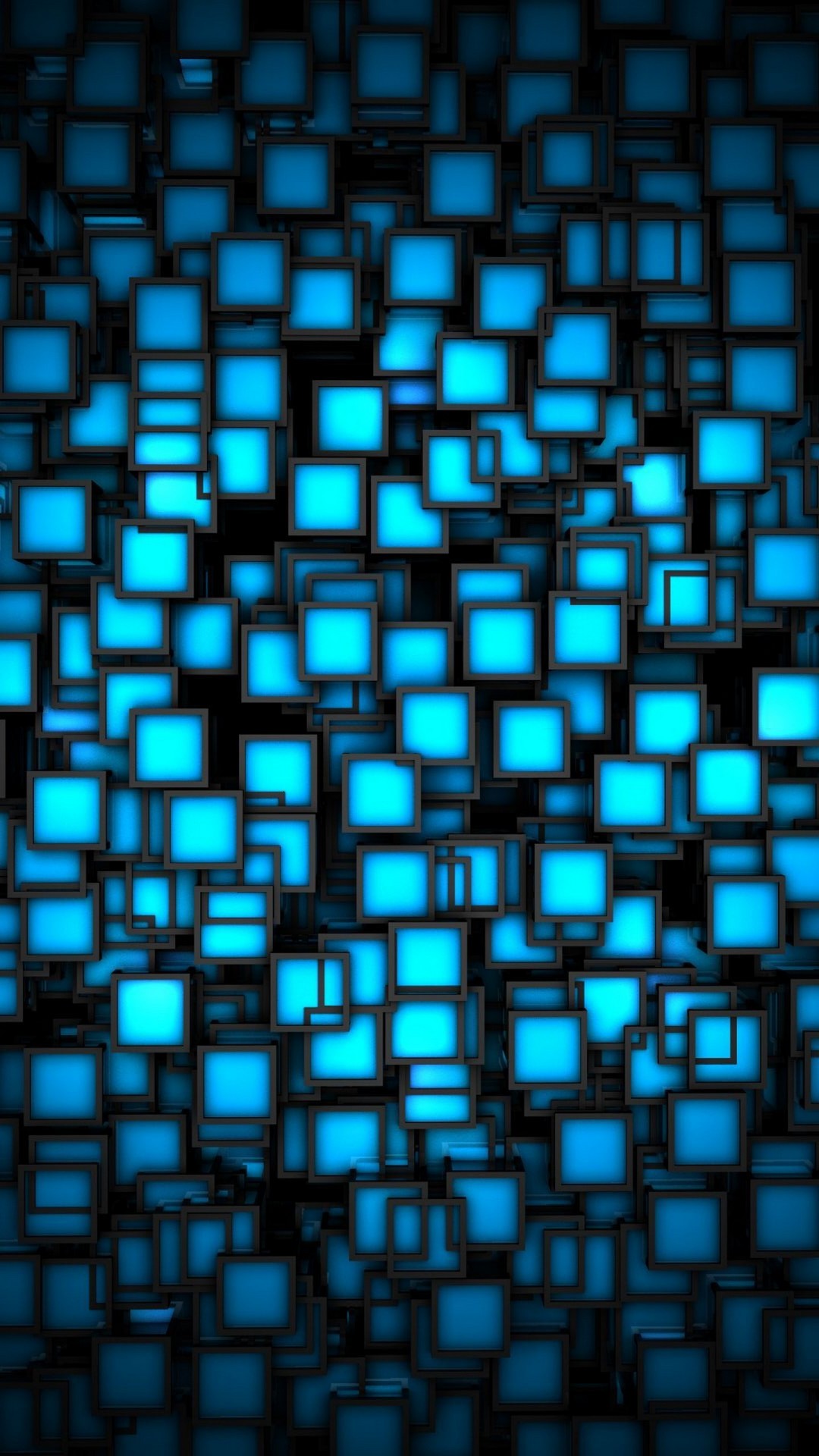 3D Blue iPhone Wallpaper