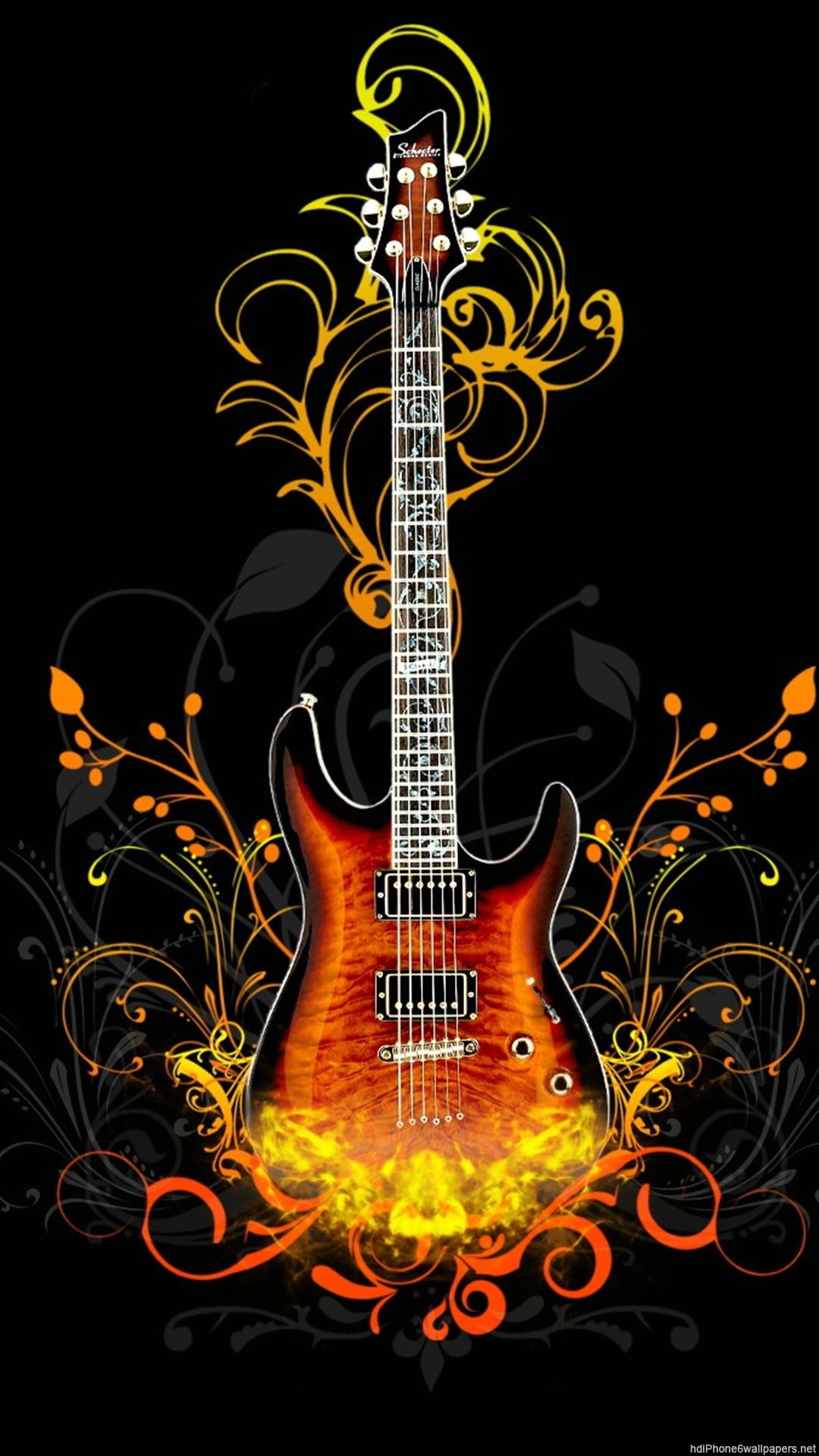 3D Guitar Wallpaper iPhone resolution 1080x1920