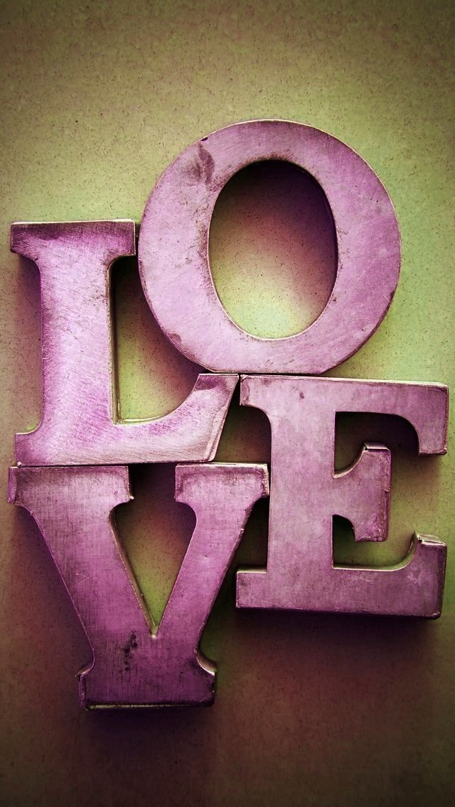 3D Love Pink Wallpaper iPhone resolution 640x1136