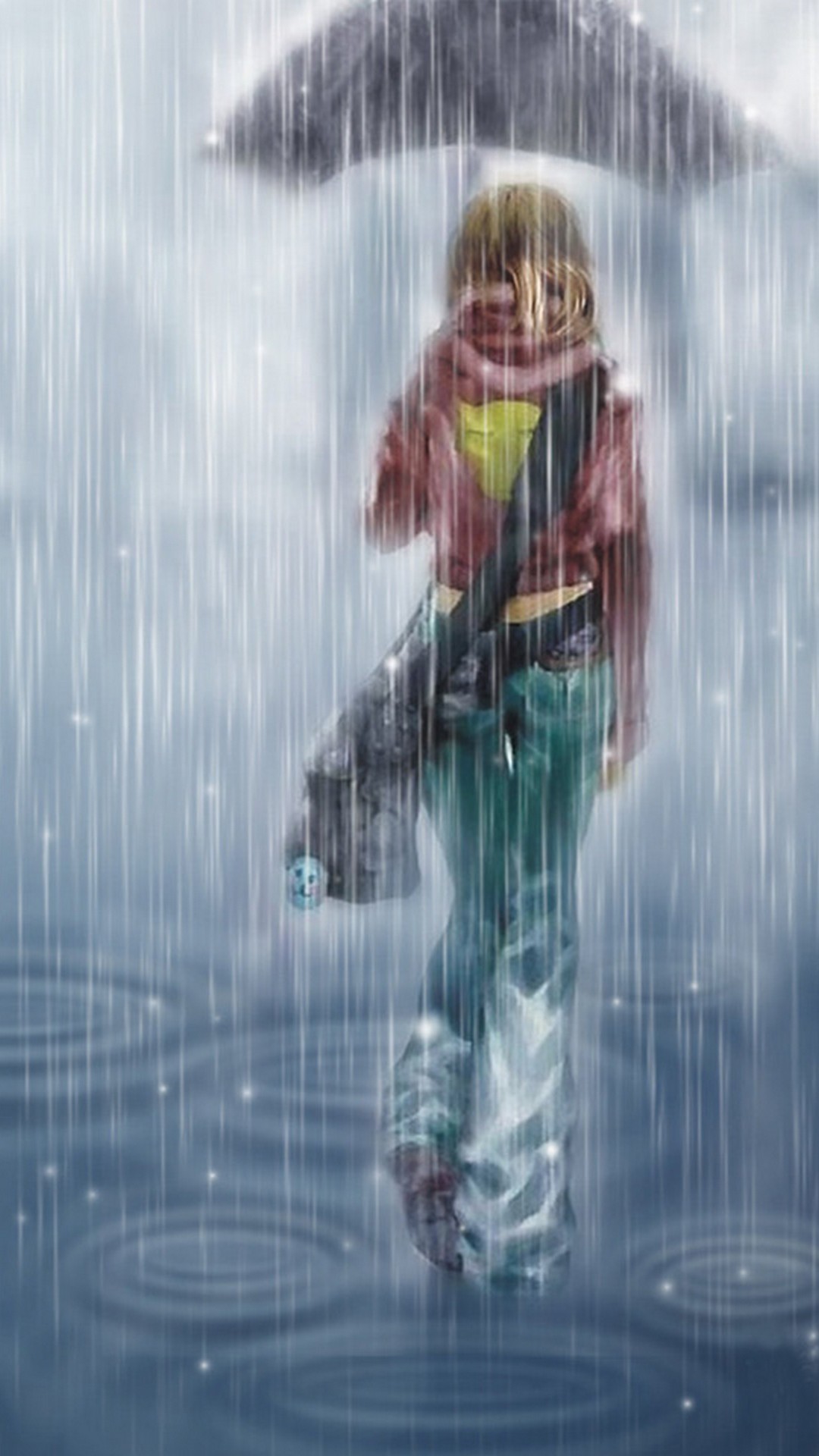 Animated Rain Wallpaper iPhone resolution 1080x1920