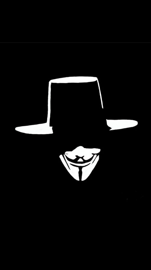Anonymous Mask Wallpaper iPhone resolution 500x889