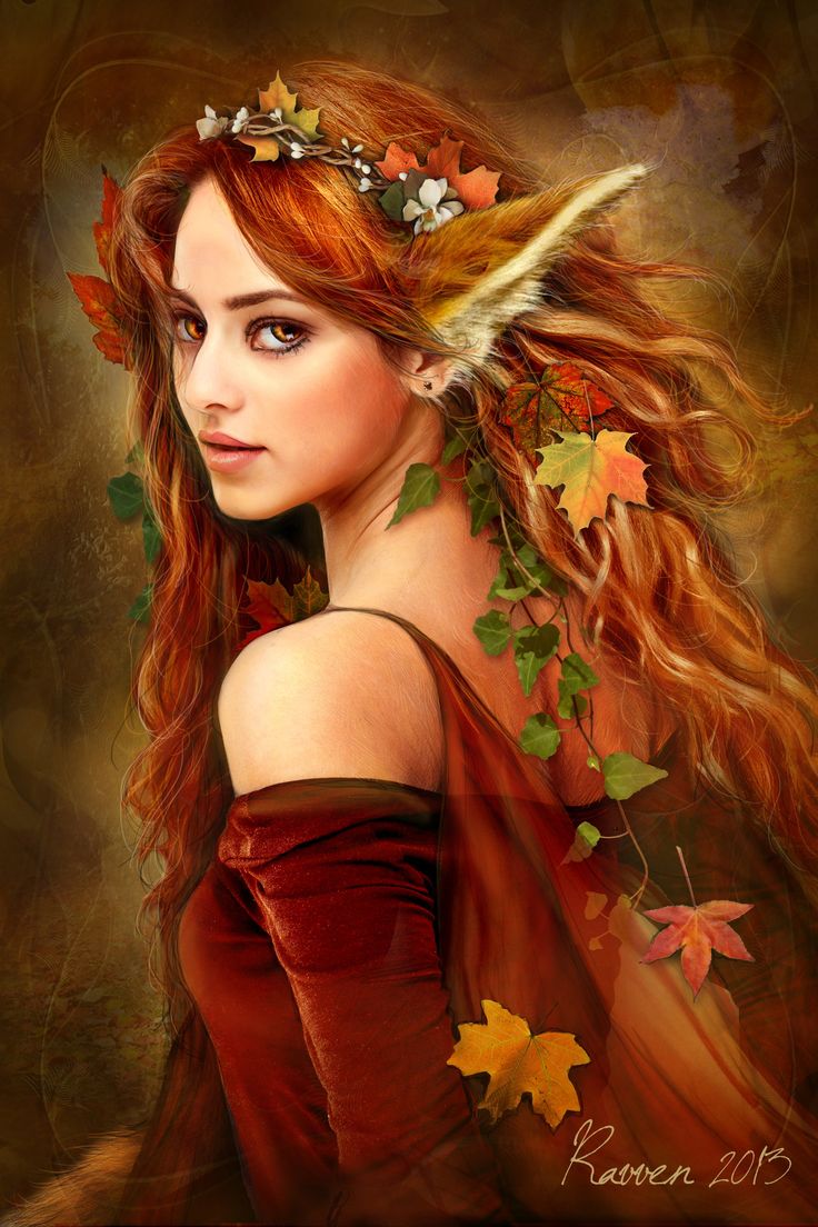 Autumn Fairy Fantasy Wallpaper iPhone 8