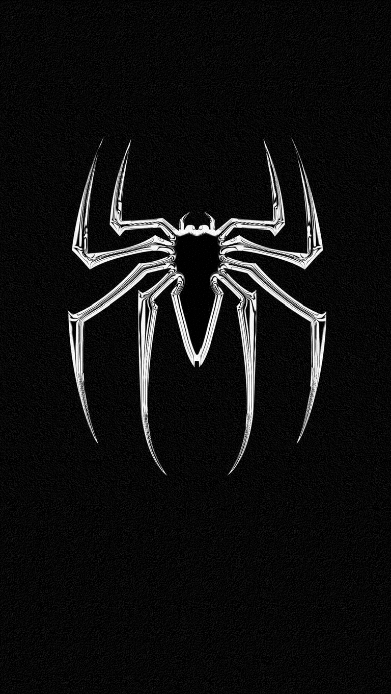 Black White Spiderman Logo Wallpaper Iphone 2020 3d Iphone Wallpaper