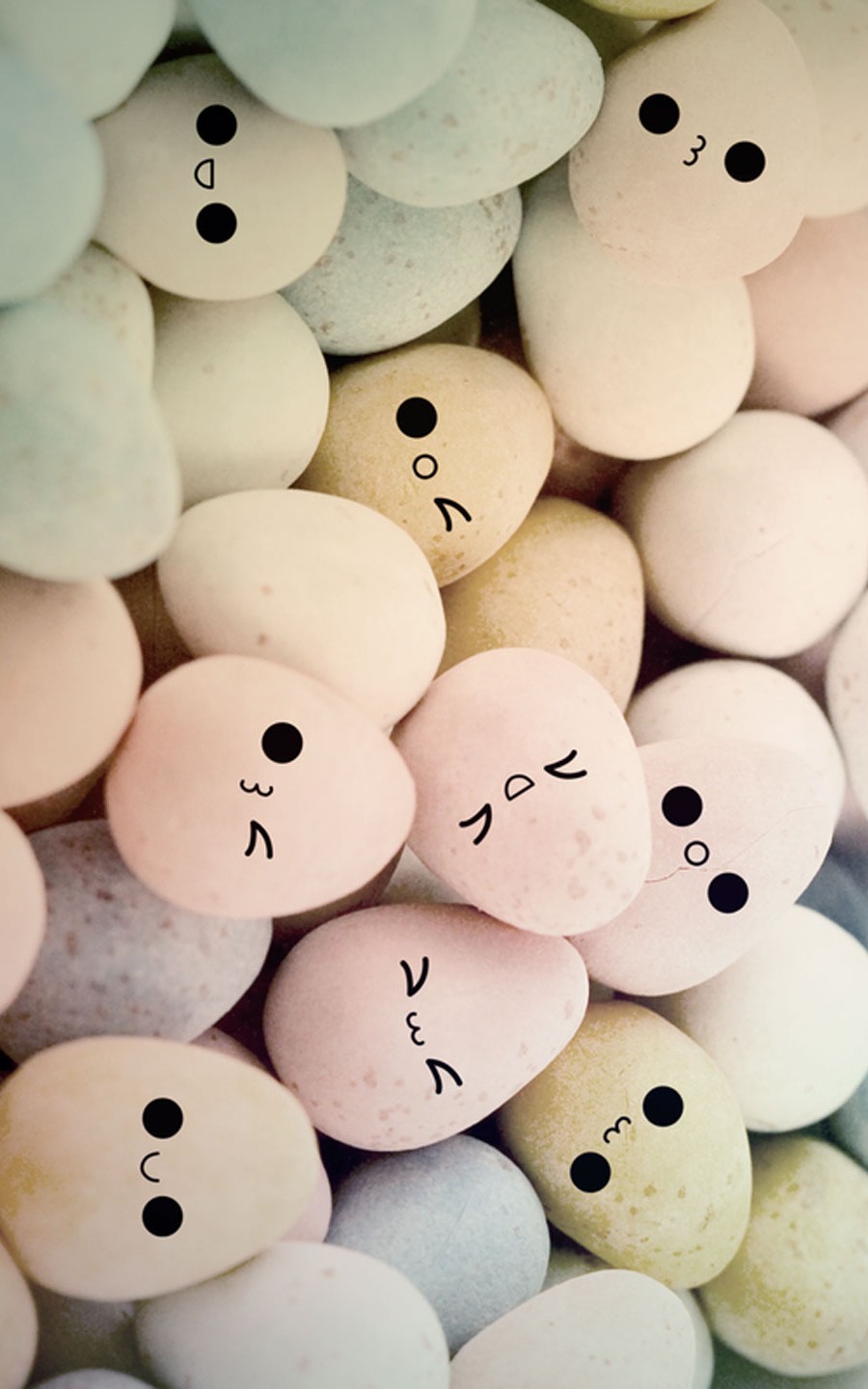 Cute Eggs With Faces Desktop Wallpaper