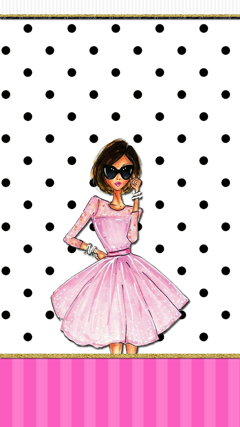 Cute Girly Pink Dress Wallpaper iPhone resolution 800x1422