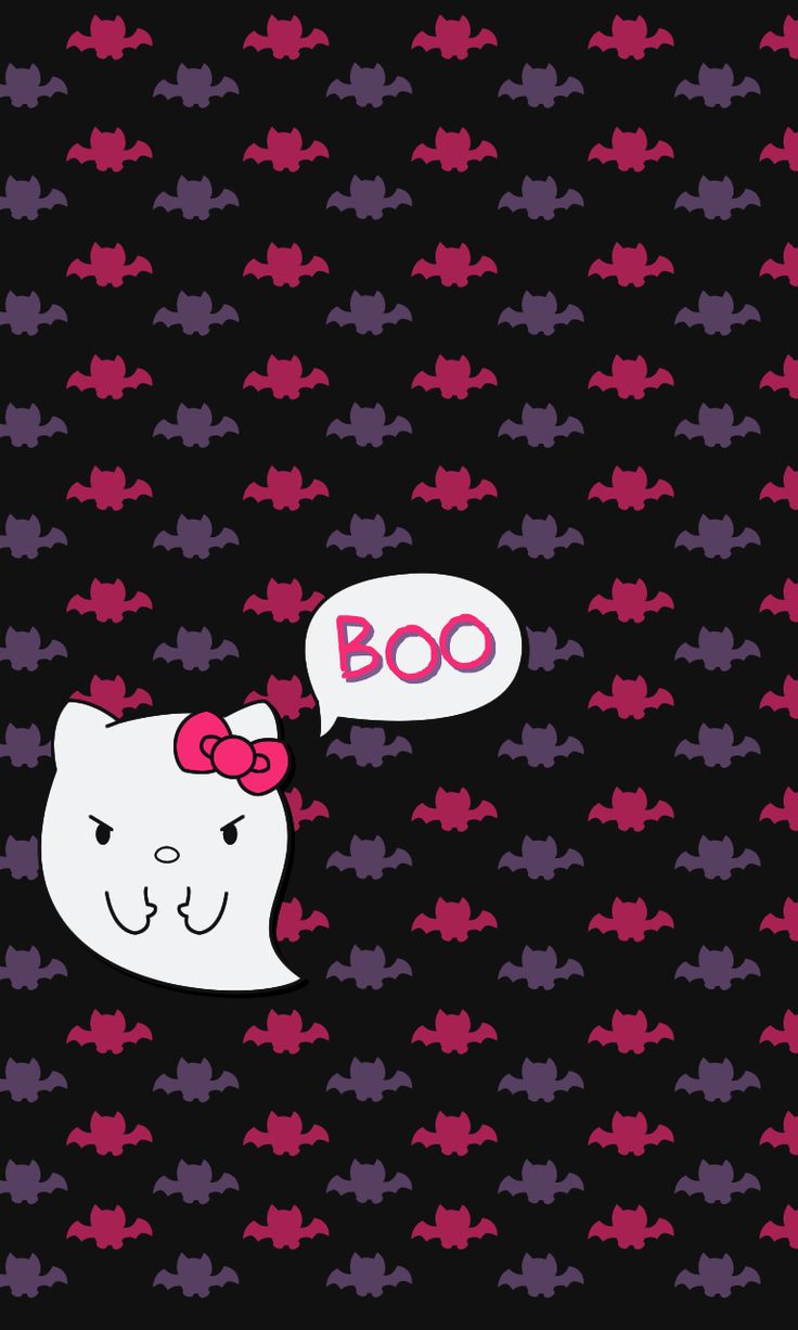 Cute Hallo Kitty for Halloween Iphone Wallpaper
