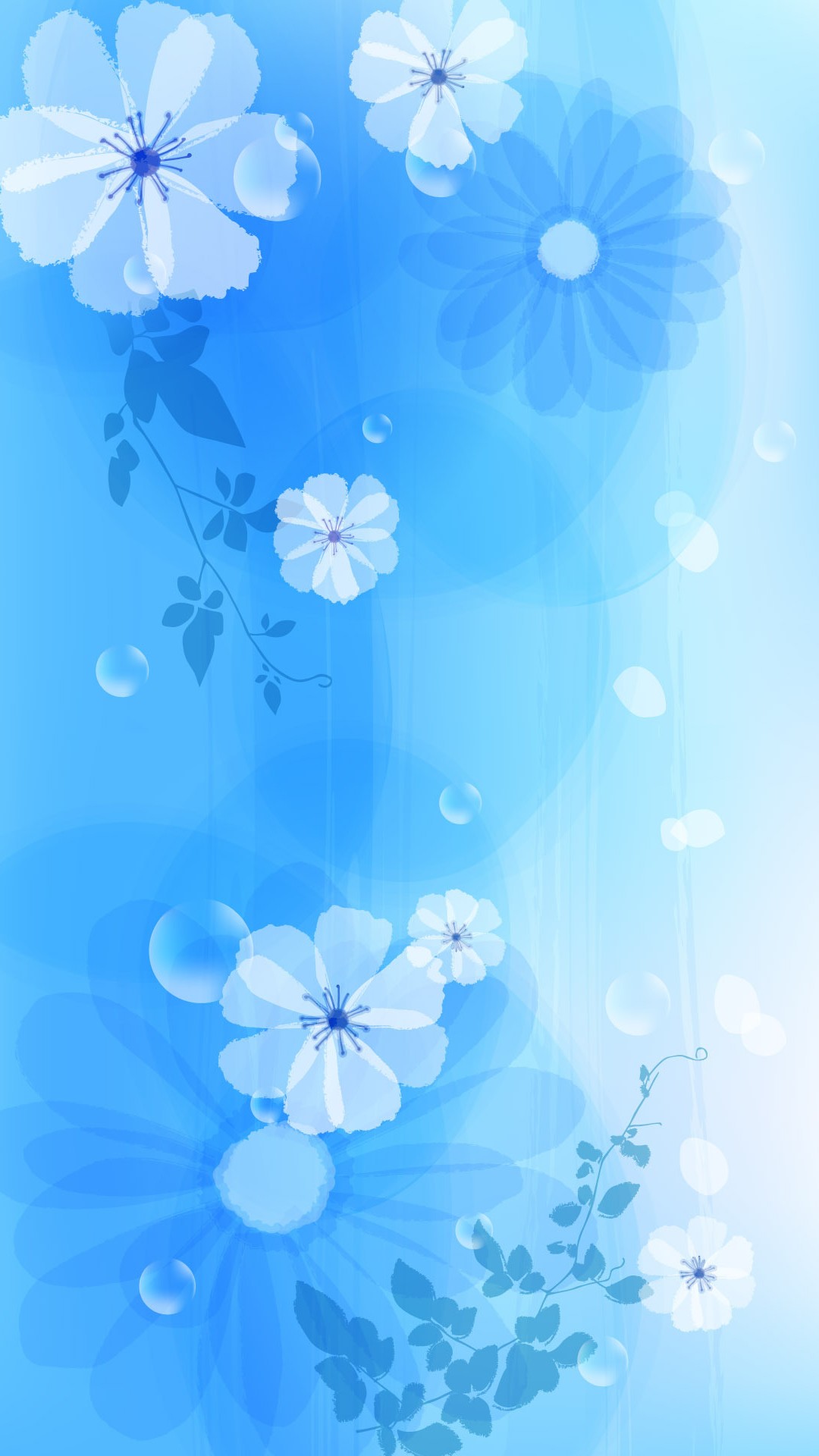 Girly Blue iPhone Wallpaper