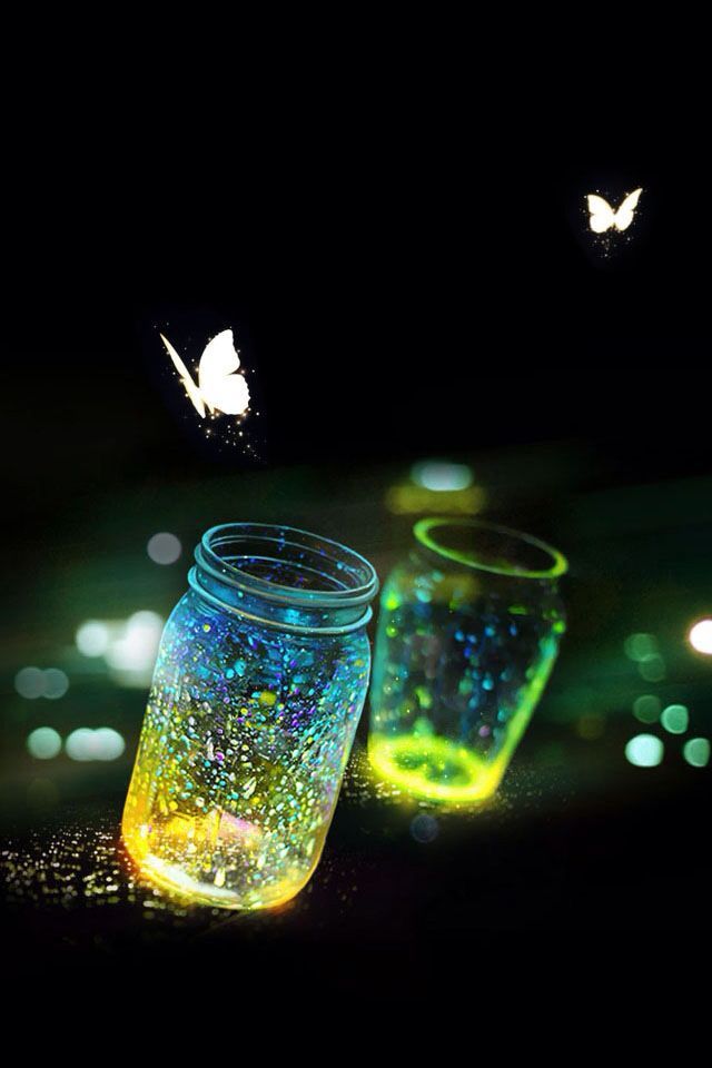 Glowing Butterfly Wallpaper iPhone resolution 640x960