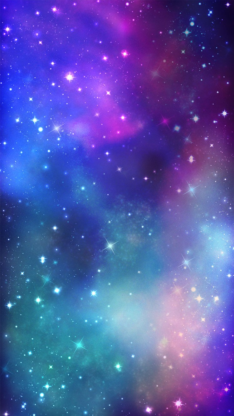 Iphone Night Stars Light Wallpaper resolution 750x1334