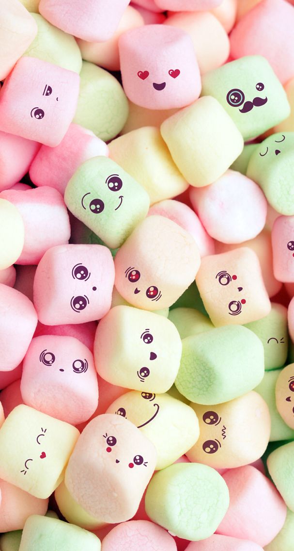 Iphone Wallpaper Cute Marshmallow Faces resolution 607x1136
