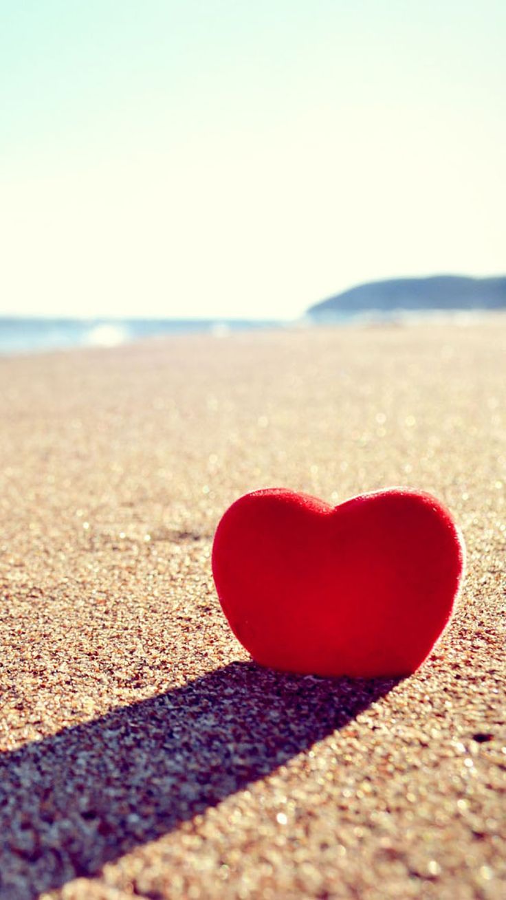 Love Heart Sand iPhone Wallpaper