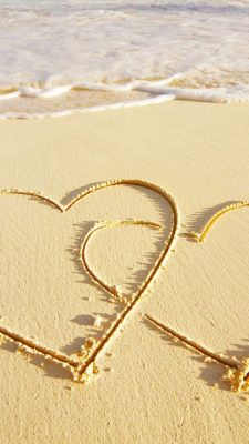 Love Sea Sand iPhone Wallpaper
