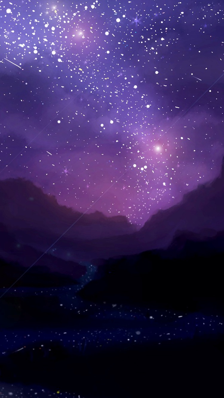Night Iphone Stars Wallpaper resolution 750x1334