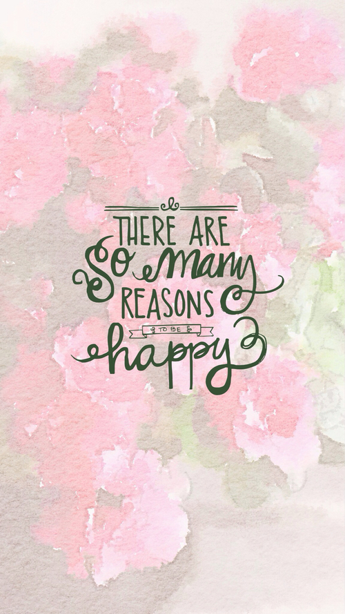 Pink Wallpaper Happy Quotes