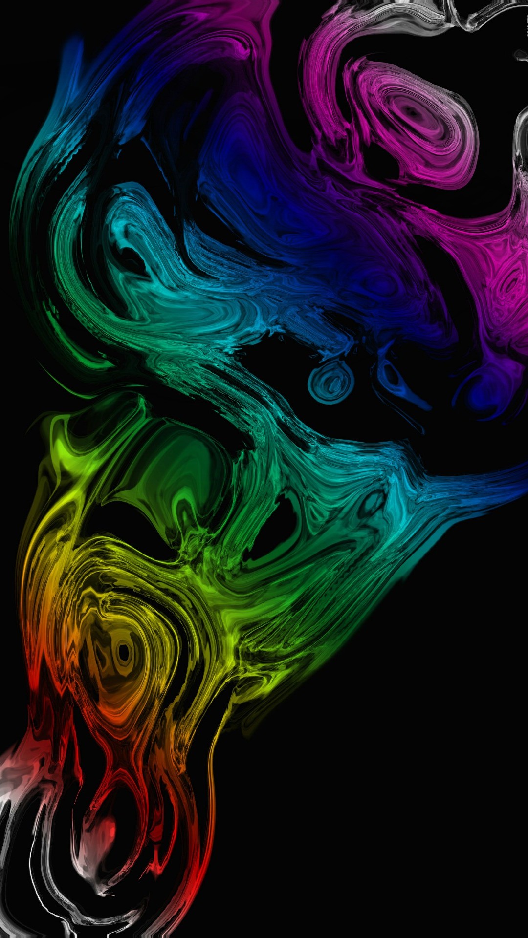 Rainbow Liquid iPhone Wallpaper