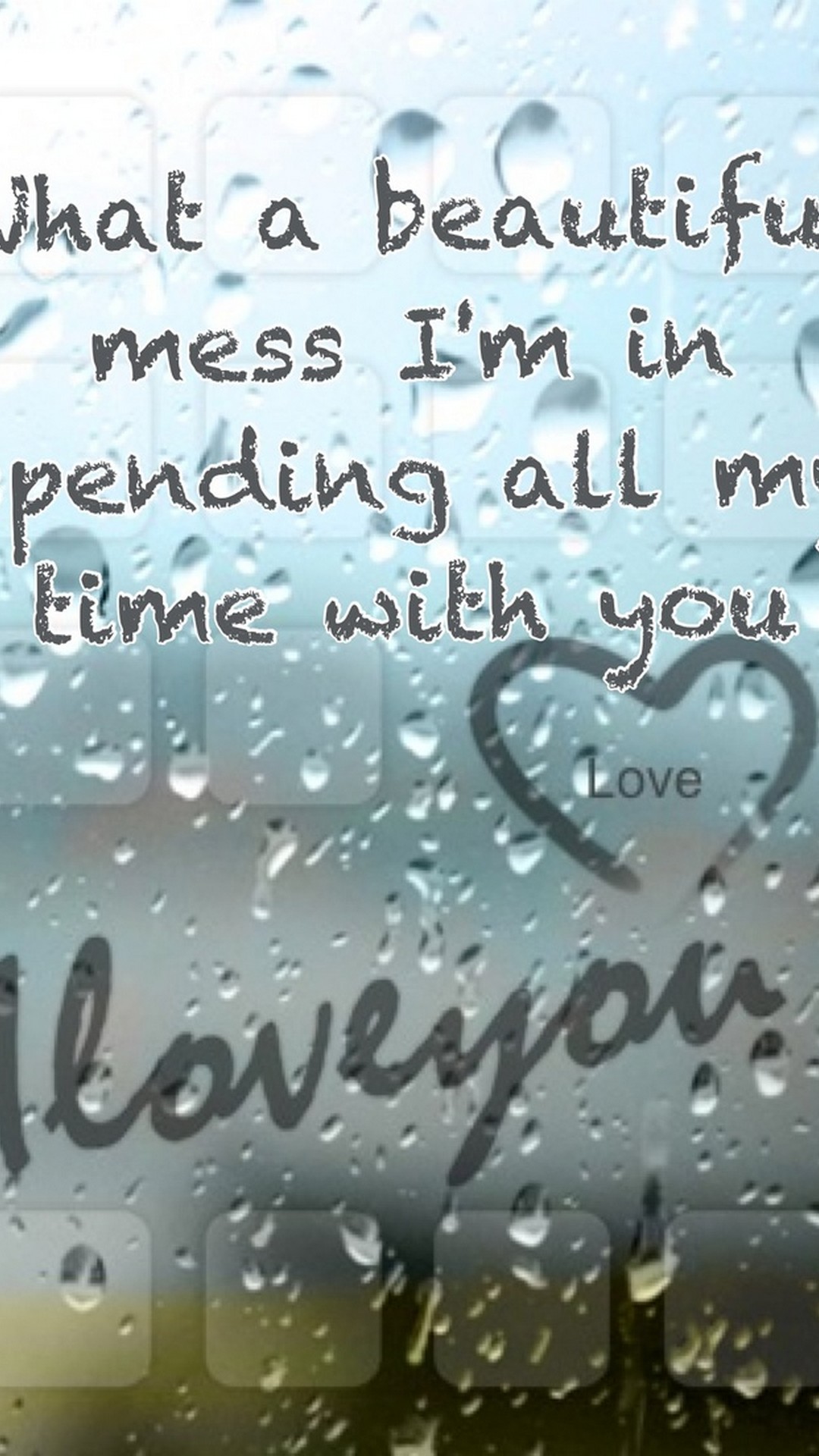 Rainy Window iPhone Wallpaper Quotes