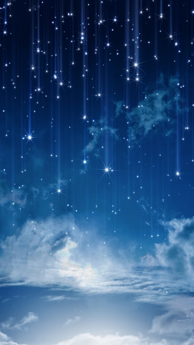 Sky Bright Moon Iphone Stars Wallpaper
