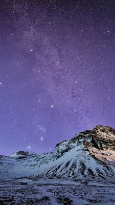 Snow Mountain Stars Iphone Wallpaper