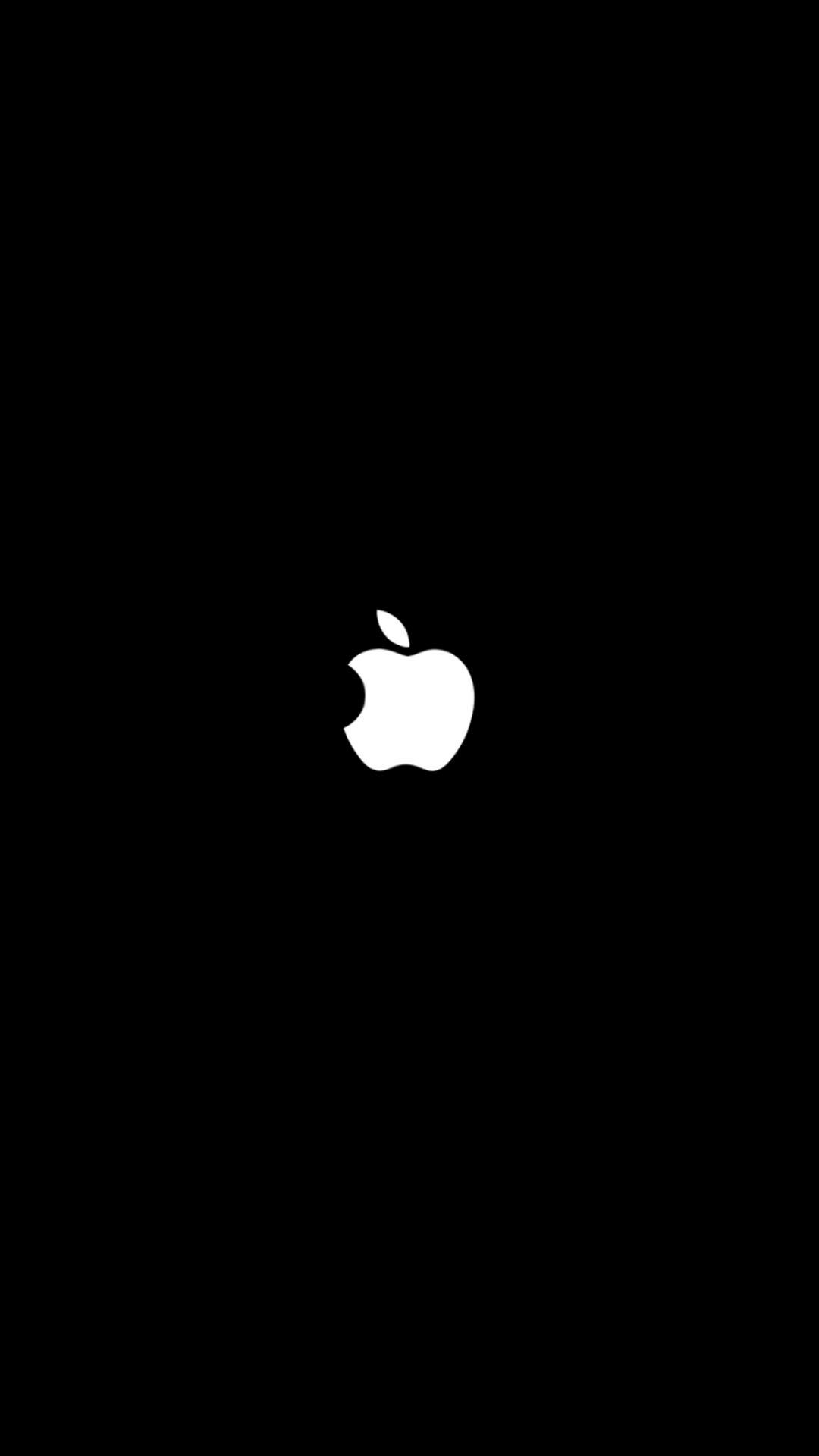 Wallpaper Black Apple For iPhone 7