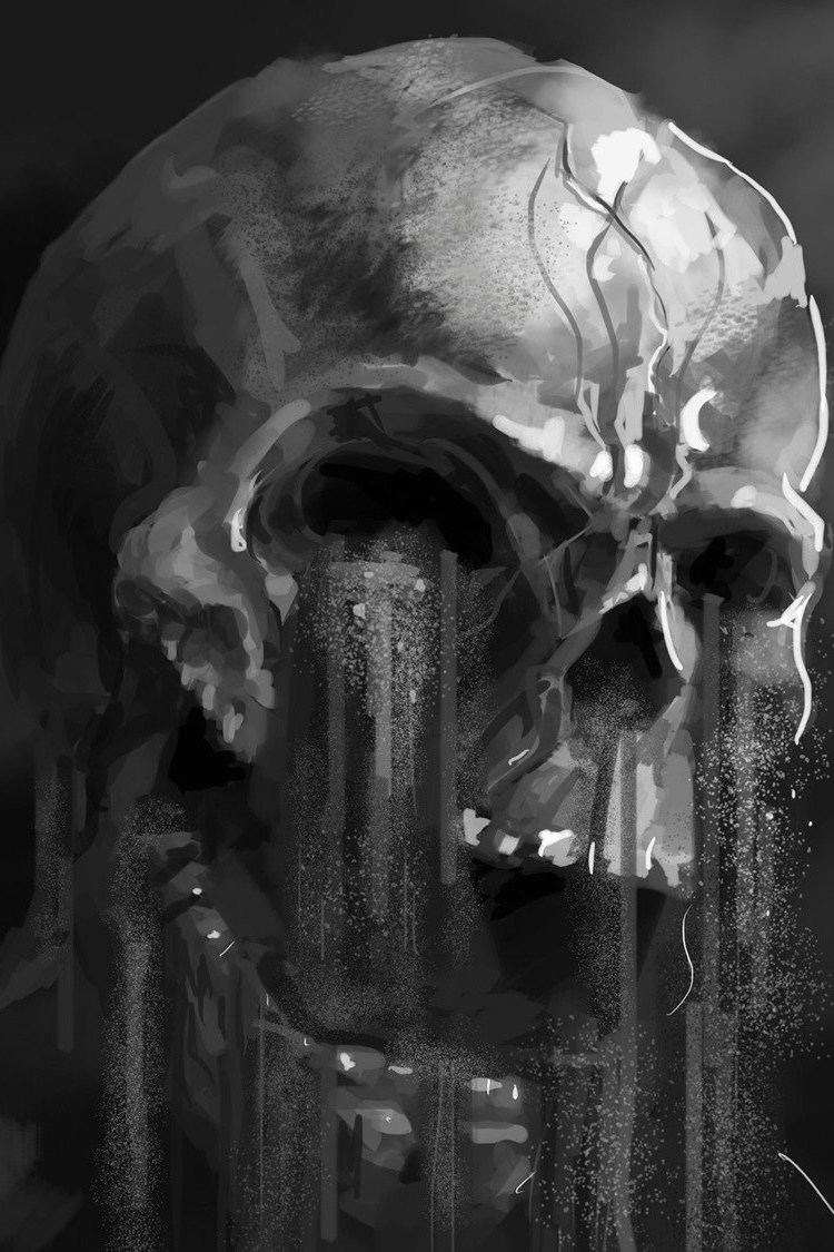 iPhone Wallpaper Dark Skull resolution 750x1125