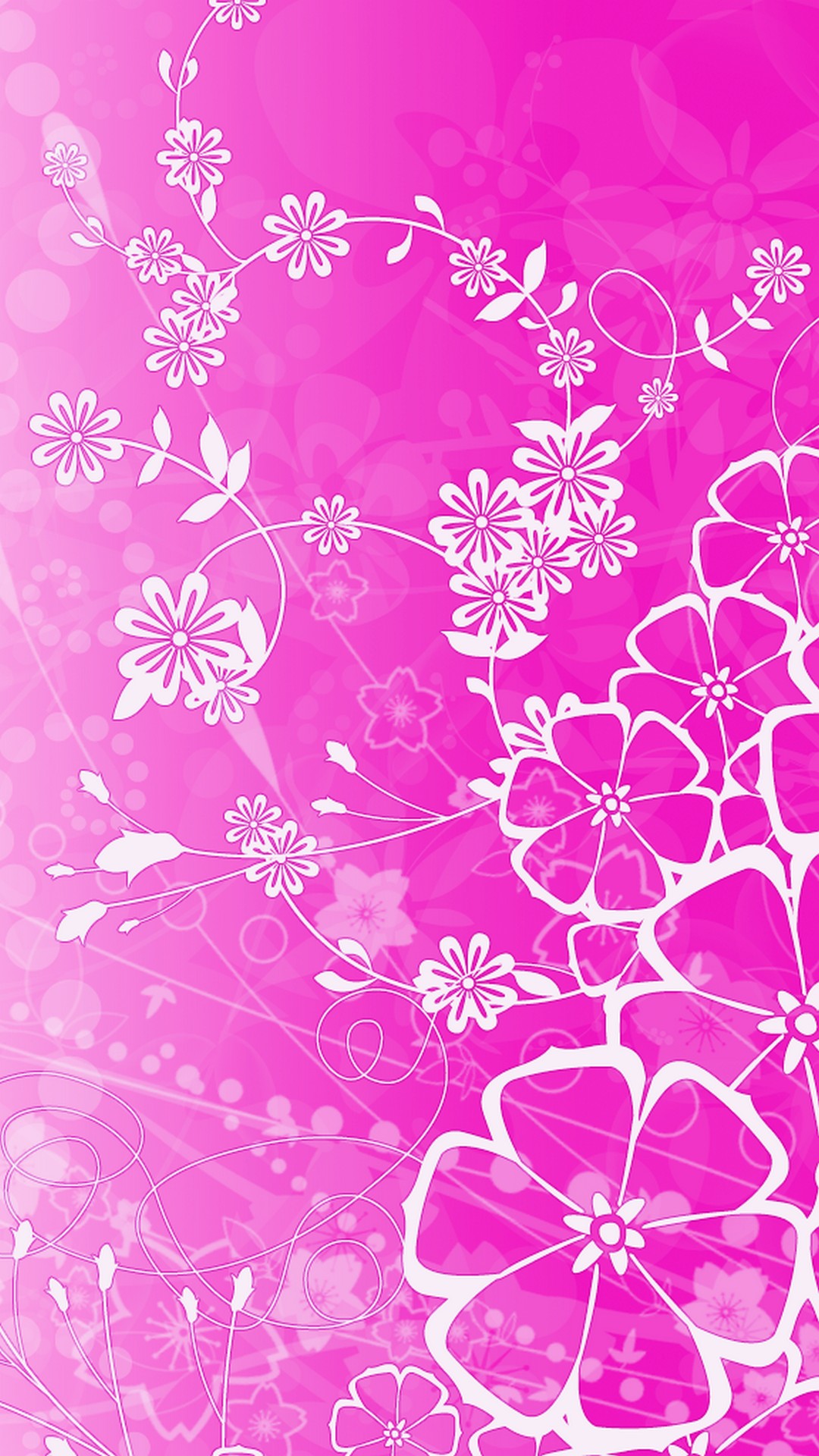 iPhone Cute Flower Pink Background resolution 1080x1920