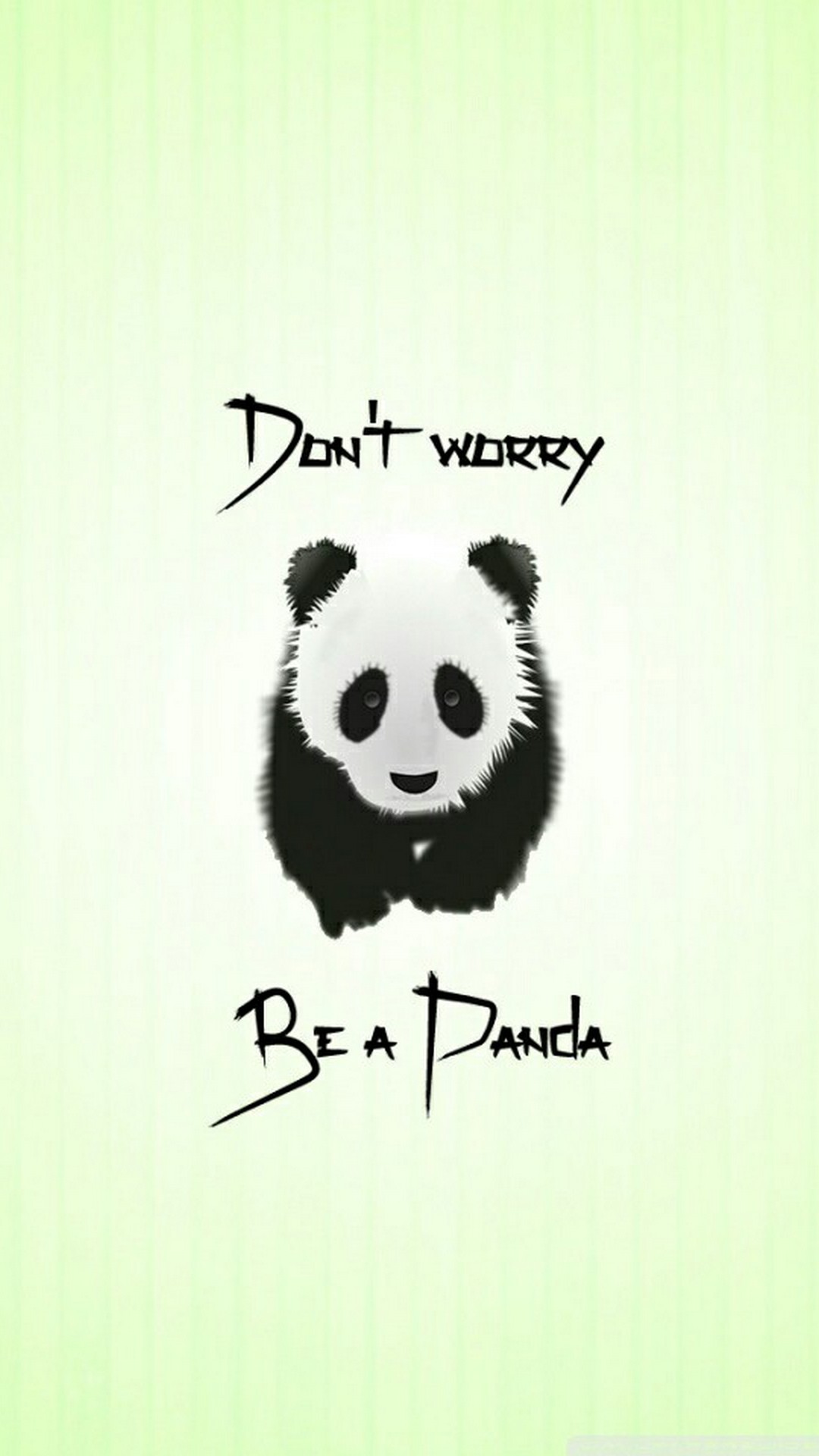 Cute Dont Worry Be a Panda iPhone Wallpaper