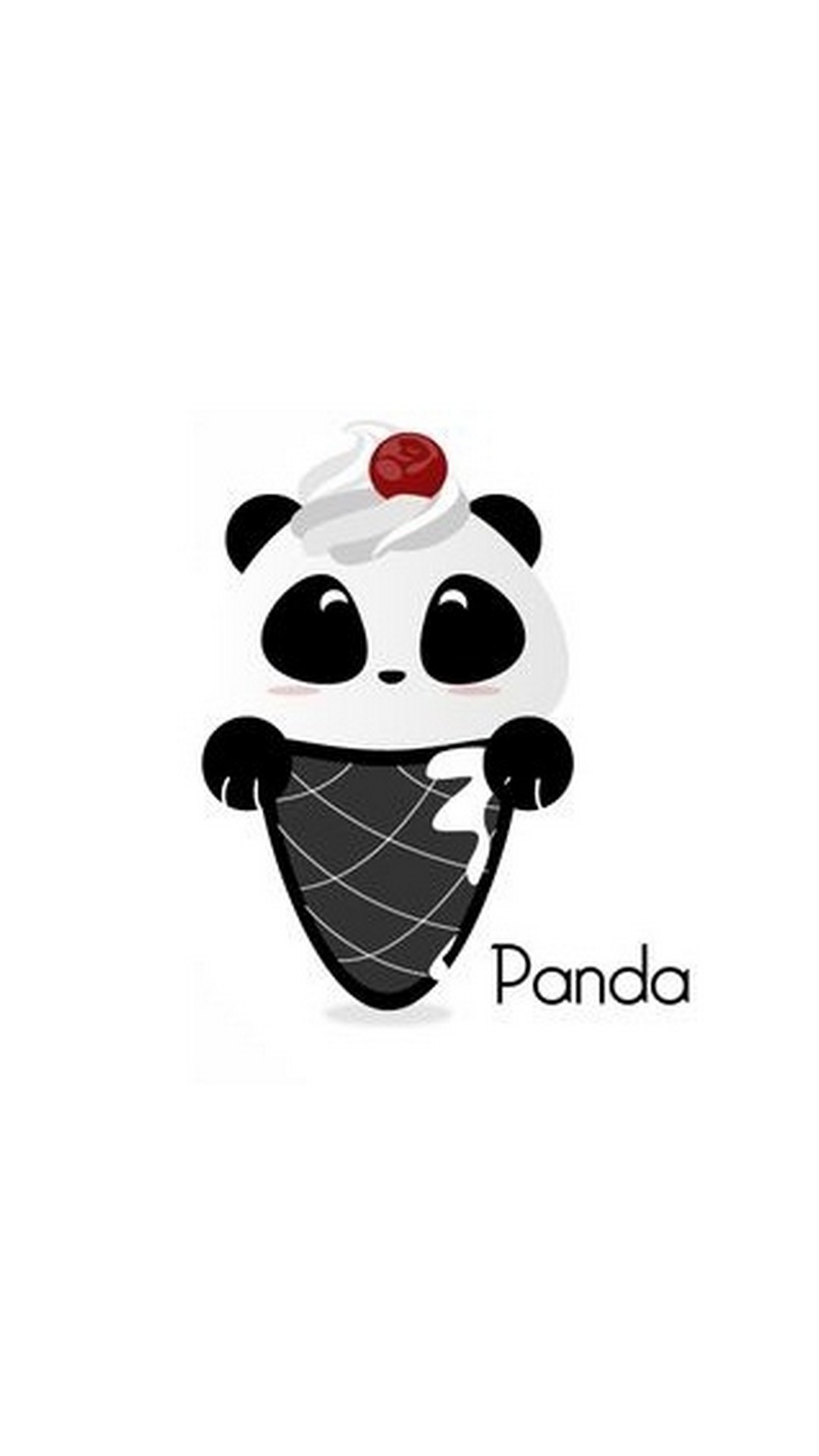 Cute Panda Drawing iPhone Wallpaper