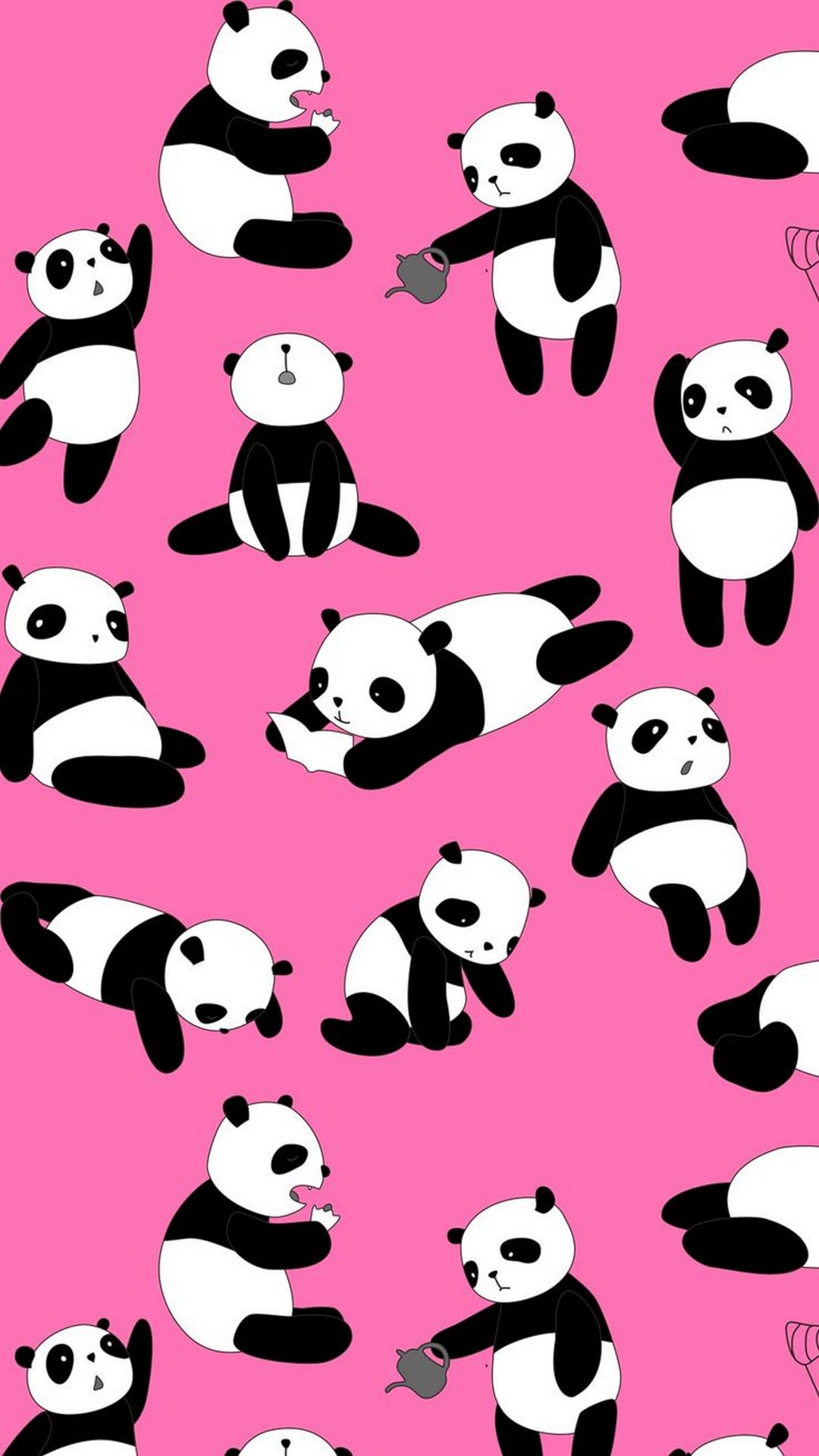 Cute Panda Pink iPhone Wallpaper resolution 1080x1920