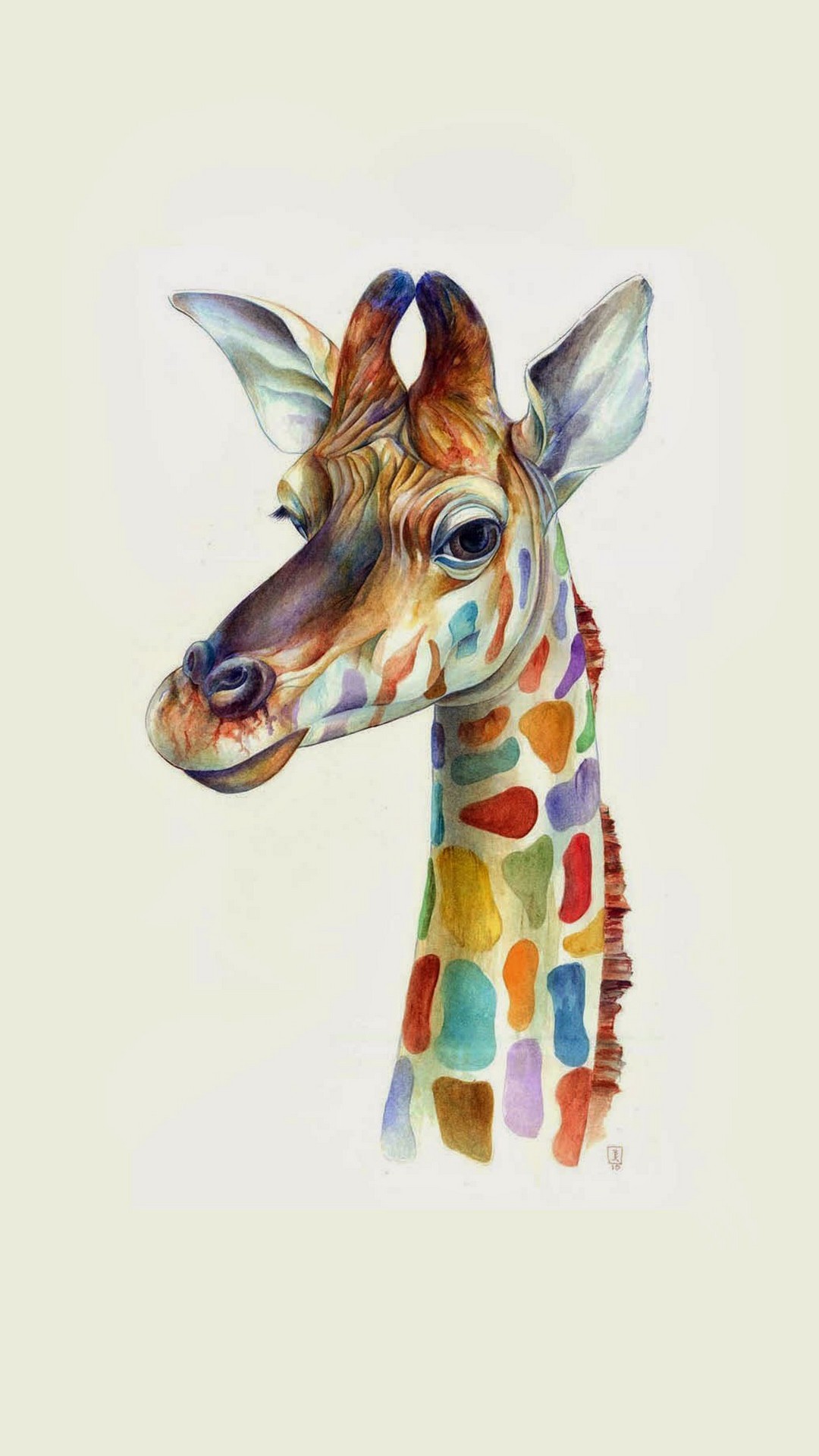 Cute Giraffe Head Wallpaper resolution 1080x1920