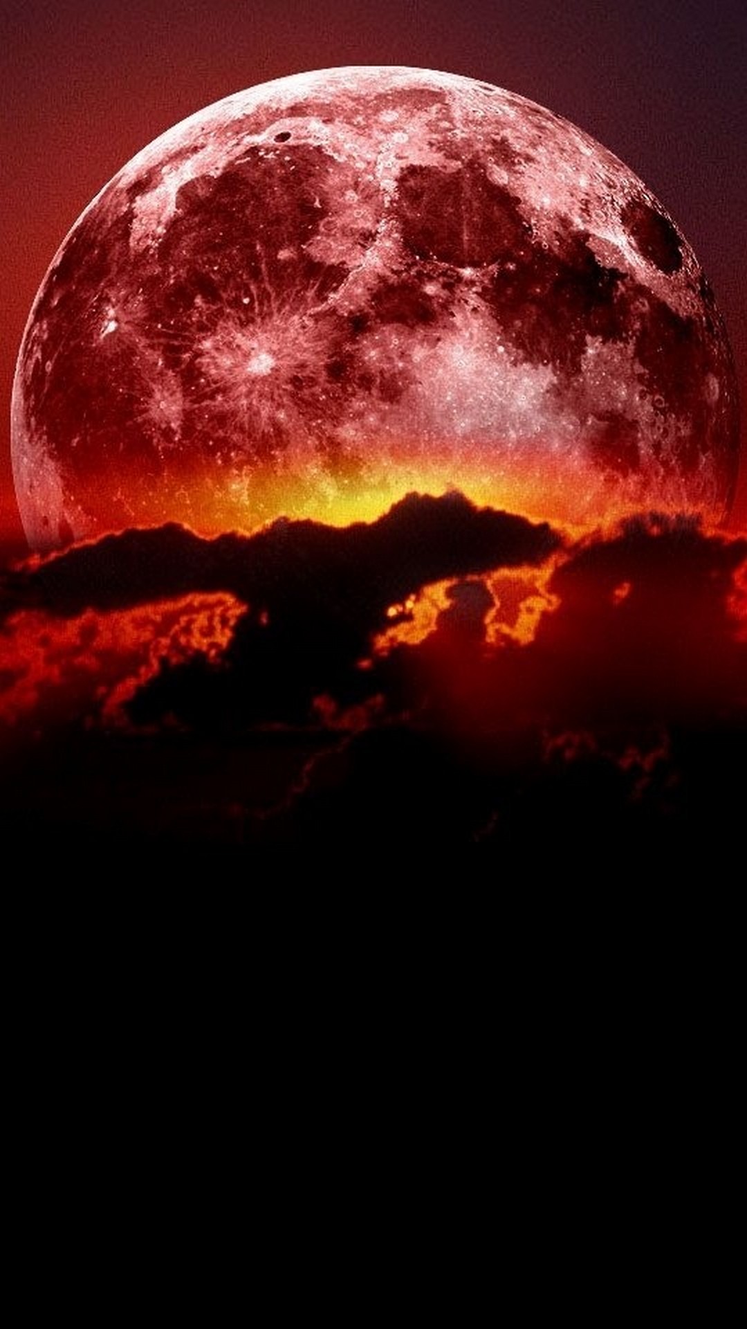 Super Blood Moon iPhone Wallpaper