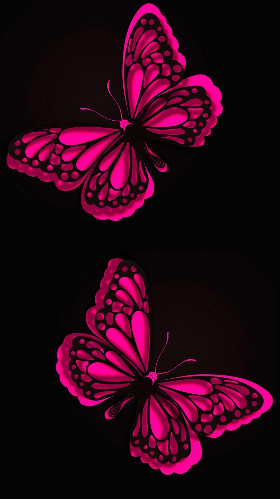 Mobile Wallpapers Pink Butterfly | 2020 3D iPhone Wallpaper