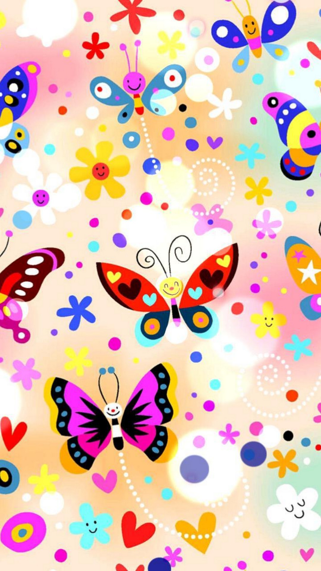 iPhone X Wallpaper Pink Butterfly resolution 1080x1920