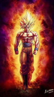 Best Goku Super Saiyan Wallpaper iPhone with resolution 1080X1920 pixel. You can make this wallpaper for your iPhone 5, 6, 7, 8, X backgrounds, Mobile Screensaver, or iPad Lock Screen