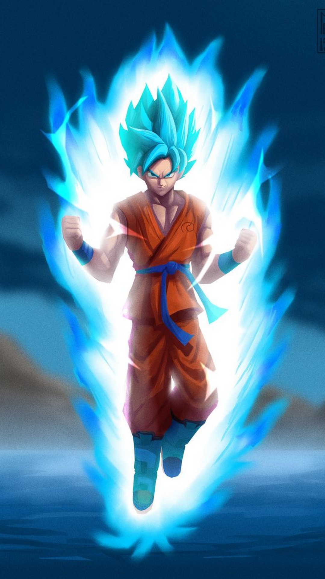 Goku SSJ Blue iPhone Wallpaper with image resolution 1080x1920 pixel. You can make this wallpaper for your iPhone 5, 6, 7, 8, X backgrounds, Mobile Screensaver, or iPad Lock Screen