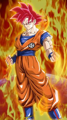 Wallpapers Goku Super Saiyan God with resolution 1080X1920 pixel. You can make this wallpaper for your iPhone 5, 6, 7, 8, X backgrounds, Mobile Screensaver, or iPad Lock Screen