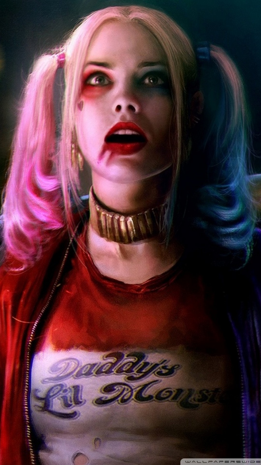 Harley Quinn Costume iPhone Wallpaper with image resolution 1080x1920 pixel. You can make this wallpaper for your iPhone 5, 6, 7, 8, X backgrounds, Mobile Screensaver, or iPad Lock Screen