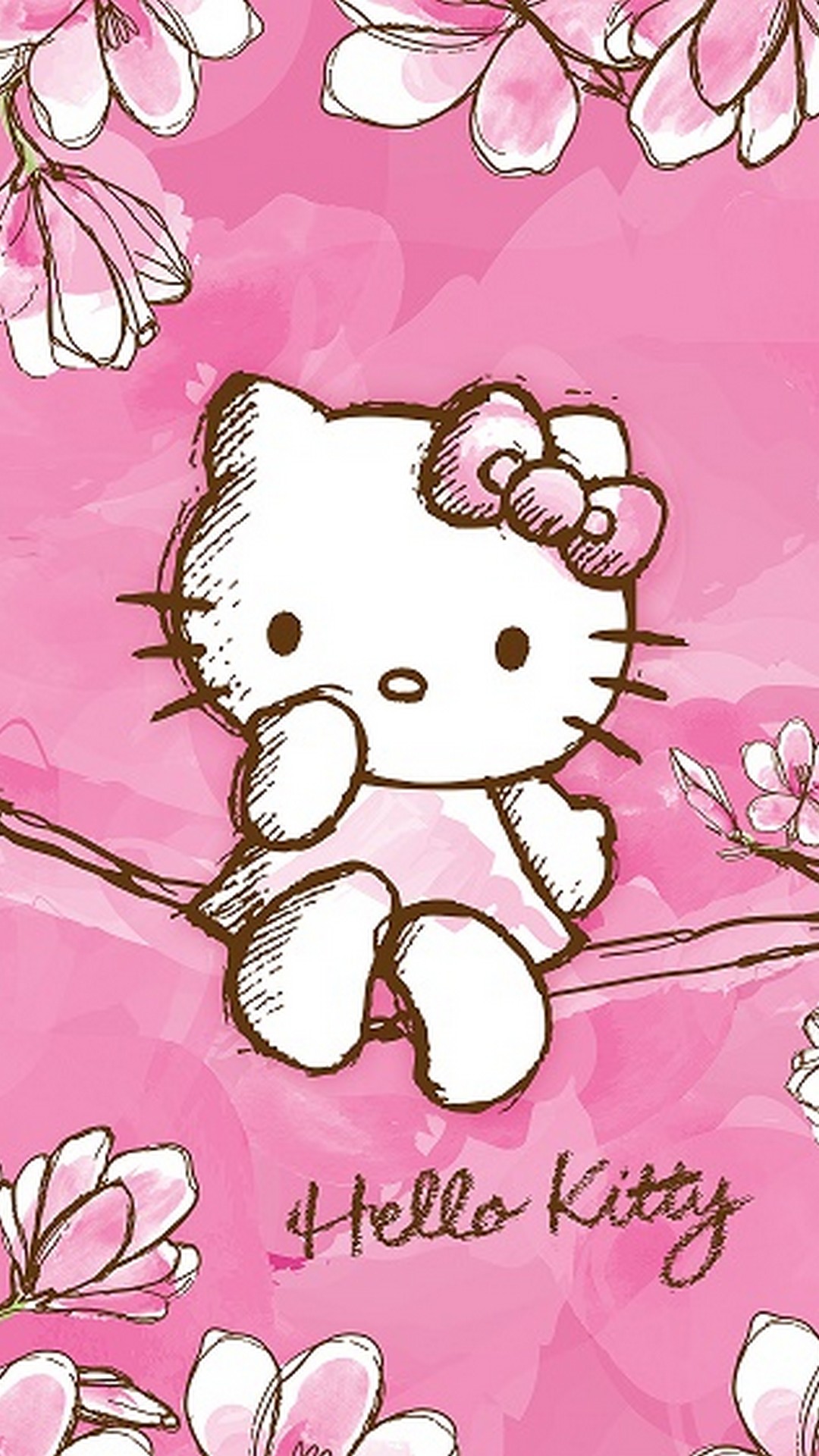 Wallpaper Hello Kitty Pictures iPhone with image resolution 1080x1920 pixel. You can make this wallpaper for your iPhone 5, 6, 7, 8, X backgrounds, Mobile Screensaver, or iPad Lock Screen