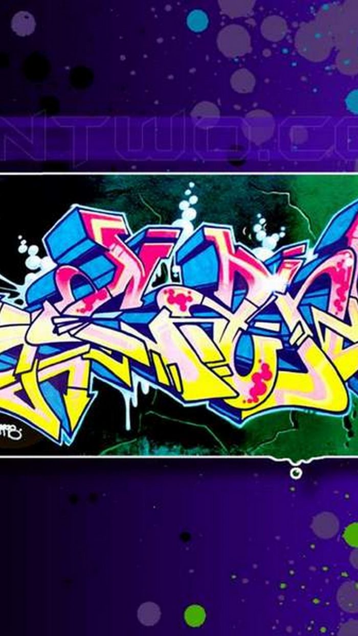 Graffiti Font Wallpaper iPhone | 3D iPhone Wallpaper