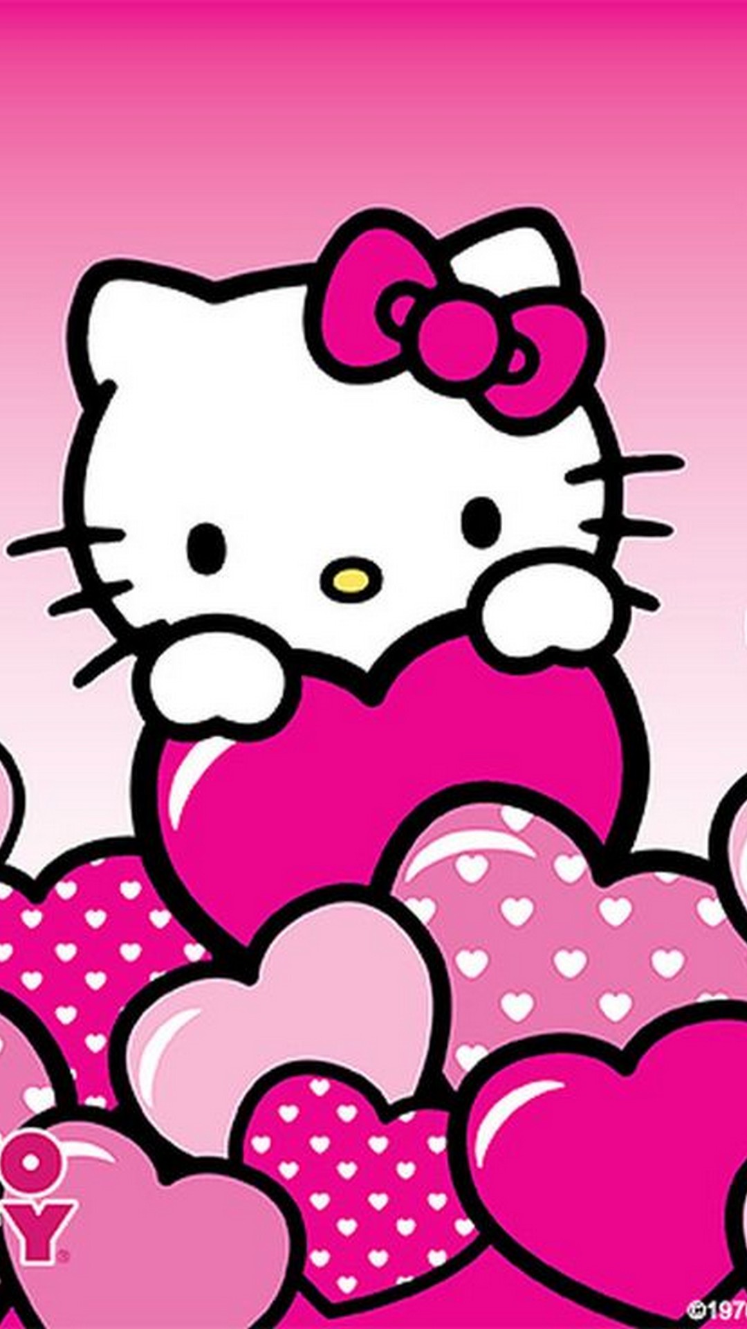 Wallpaper iPhone Hello Kitty with image resolution 1080x1920 pixel. You can make this wallpaper for your iPhone 5, 6, 7, 8, X backgrounds, Mobile Screensaver, or iPad Lock Screen