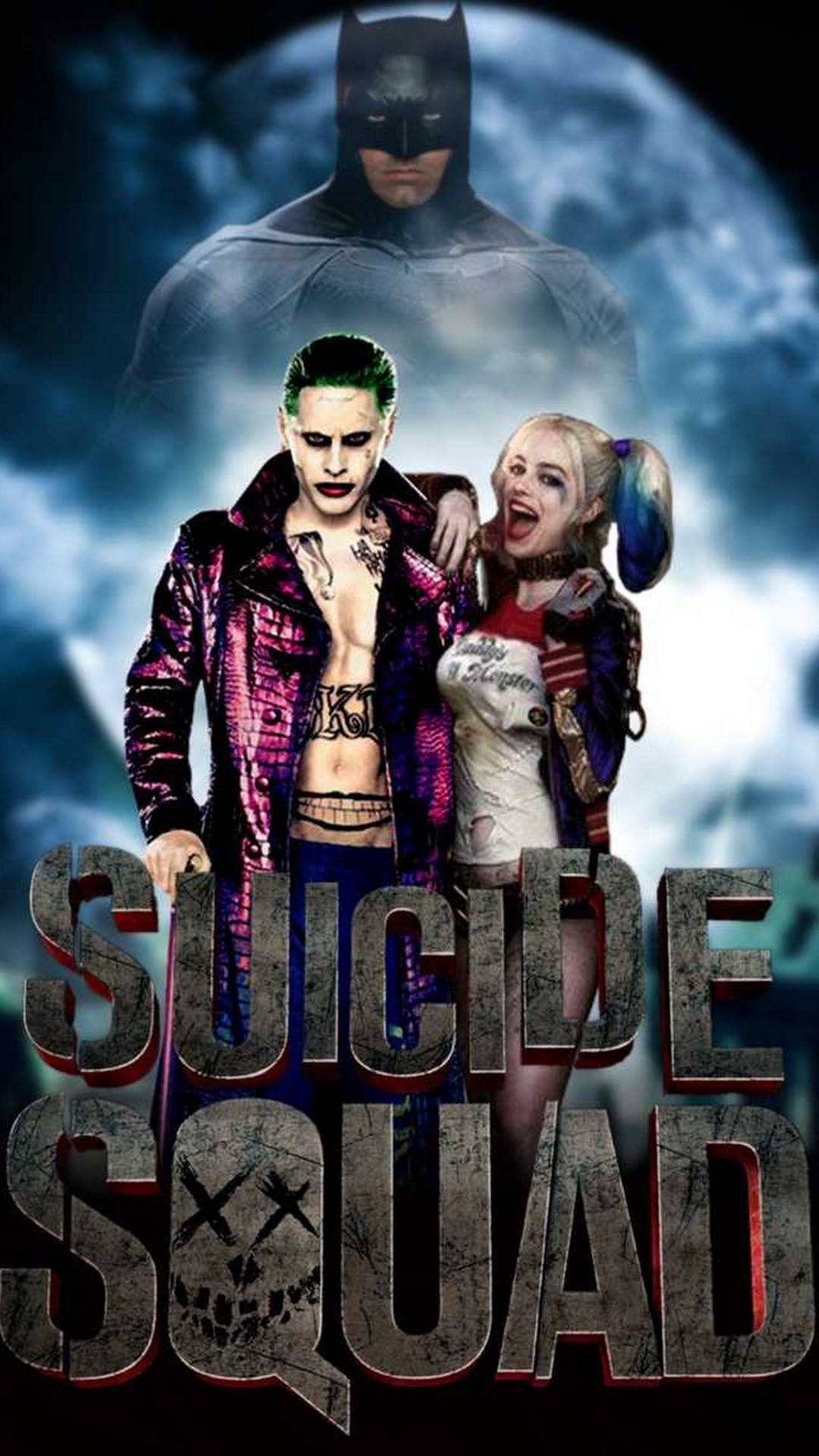 iPhone Wallpaper Harley Quinn and Joker with image resolution 1080x1920 pixel. You can make this wallpaper for your iPhone 5, 6, 7, 8, X backgrounds, Mobile Screensaver, or iPad Lock Screen