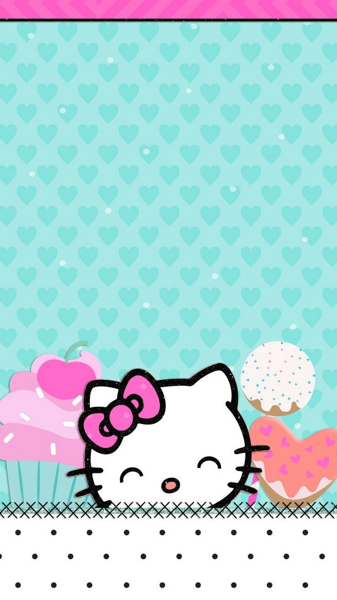 iPhone X Wallpaper Hello Kitty with resolution 1080X1920 pixel. You can make this wallpaper for your iPhone 5, 6, 7, 8, X backgrounds, Mobile Screensaver, or iPad Lock Screen