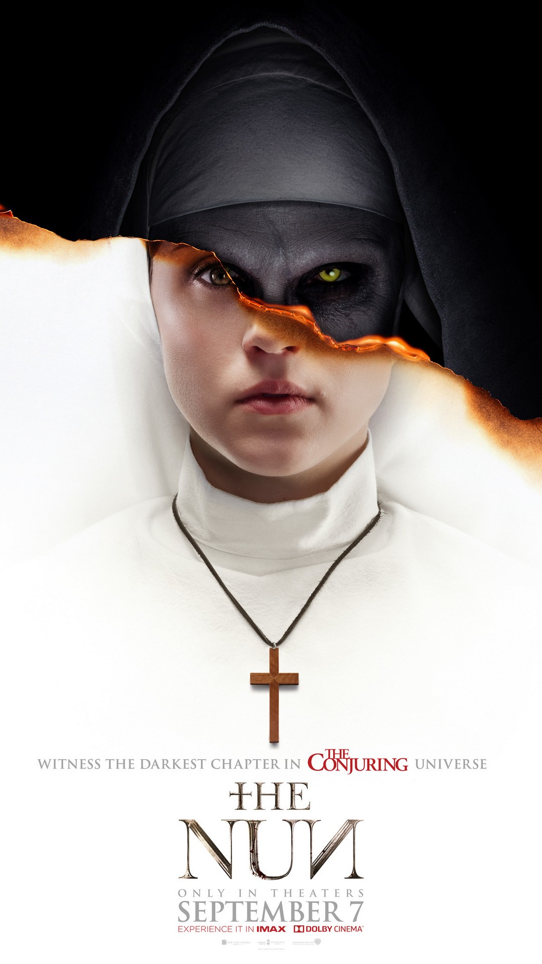 The Nun Poster Wallpaper iPhone with image resolution 1080x1920 pixel. You can make this wallpaper for your iPhone 5, 6, 7, 8, X backgrounds, Mobile Screensaver, or iPad Lock Screen