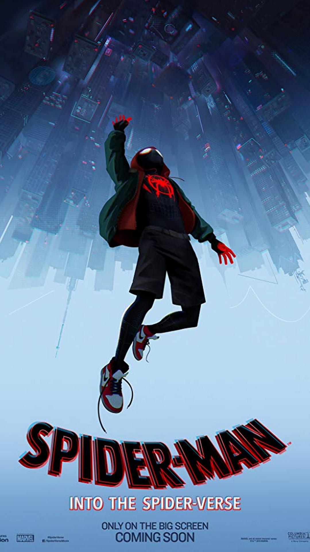 Spider-Man Into the Spider-Verse iPhone Wallpaper with image resolution 1080x1920 pixel. You can make this wallpaper for your iPhone 5, 6, 7, 8, X backgrounds, Mobile Screensaver, or iPad Lock Screen